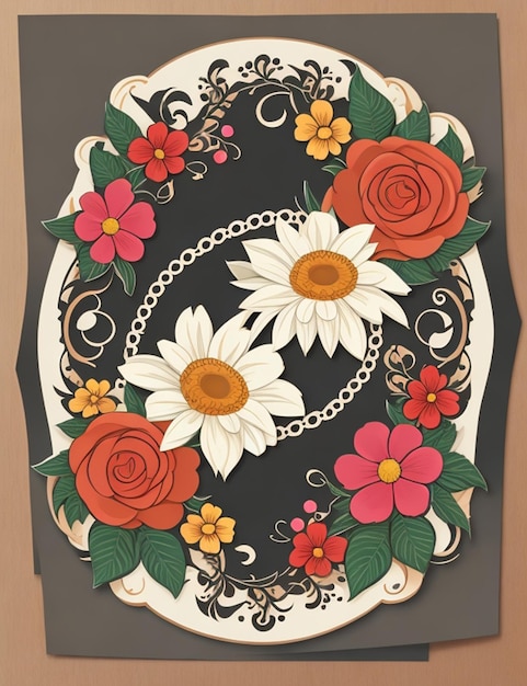 vector floral card