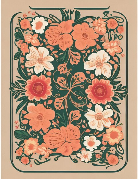 vector floral card