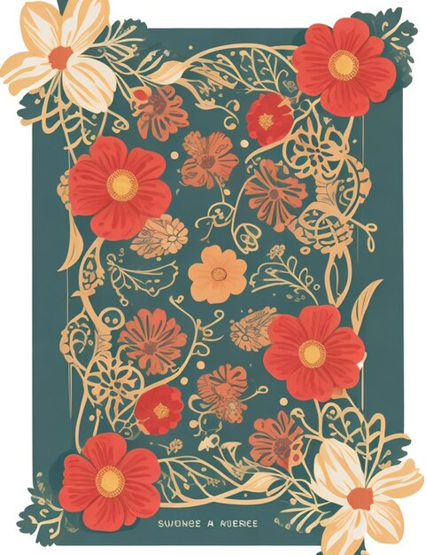 vector floral card