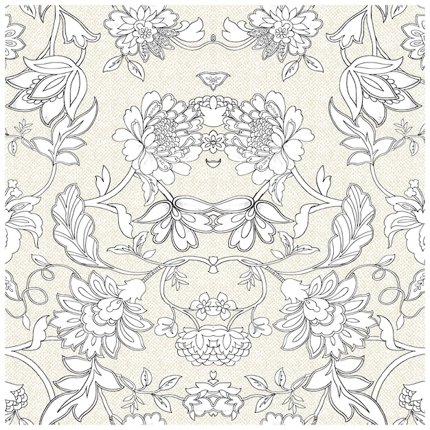 Photo vector floral pattern ornament background