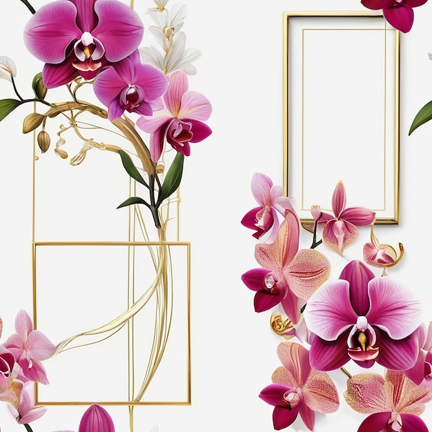 Photo vector flower background floral frame