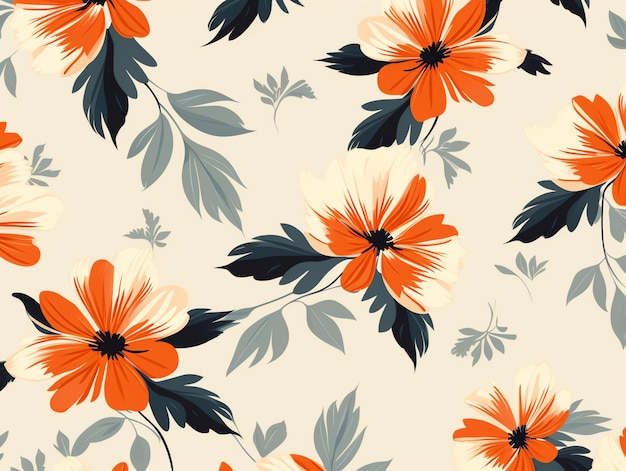 vector flowers watercolor seamless patterns