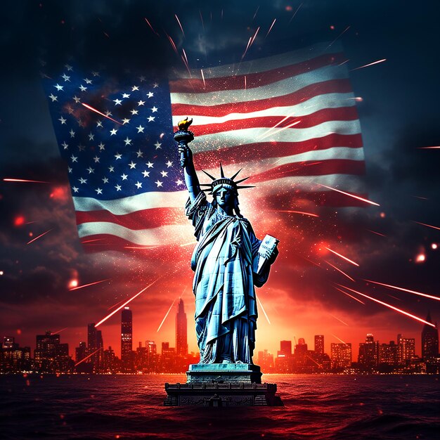 fourth of july banner ai file