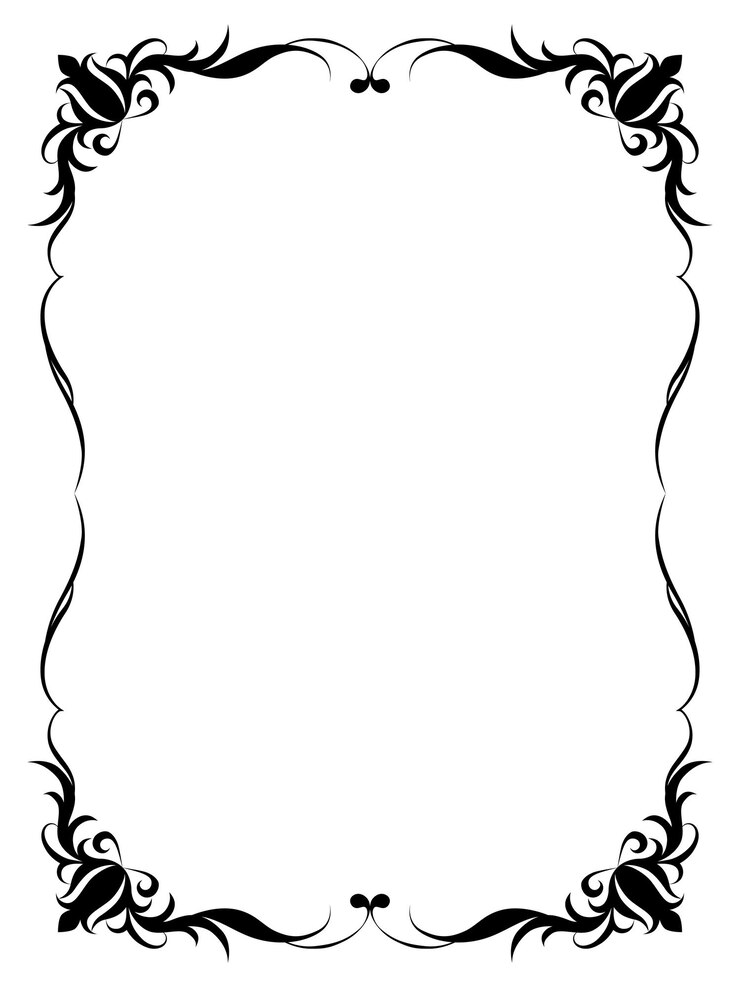 Photo vector frames black on a white background vintage