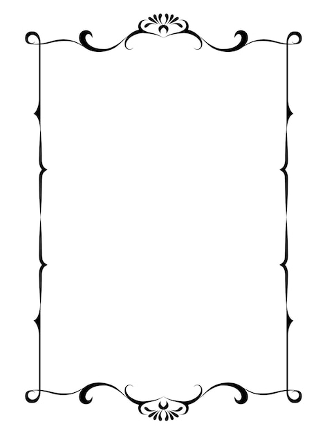 Photo vector frames black on a white background vintage