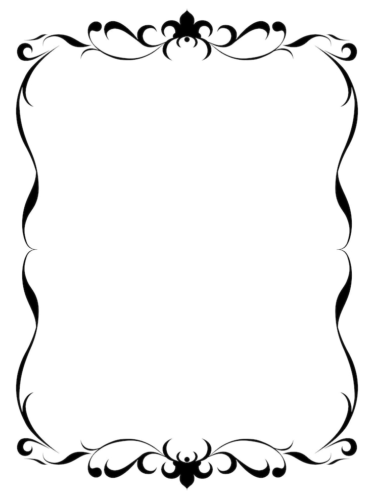 Photo vector frames black on a white background vintage