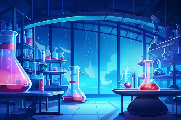 Photo vector futuristic science lab background