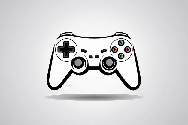 Photo vector gamepad icon logo vector simple design on a white background