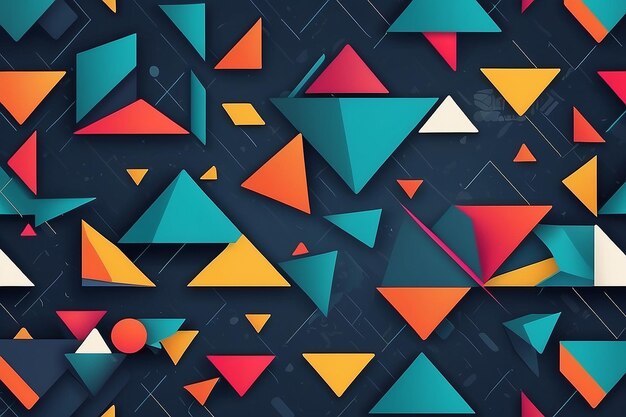 vector geometric abstract background with triangles and lines