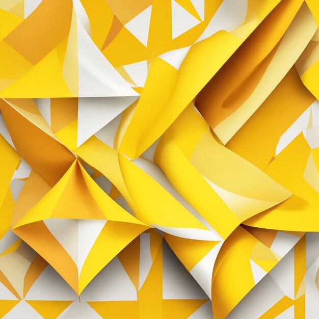 vector geometric roll up with yellow tones