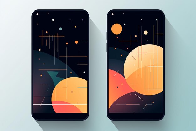 Photo vector geometrical app cover template with shapes