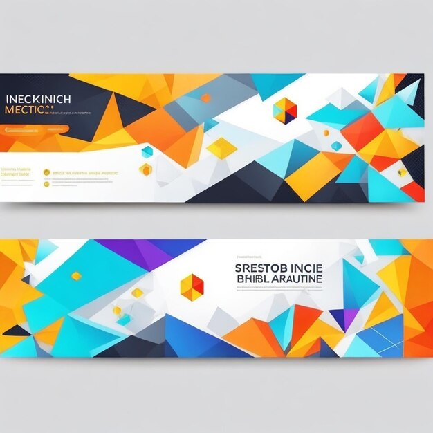 vector geometrische web business banners sjabloonontwerp