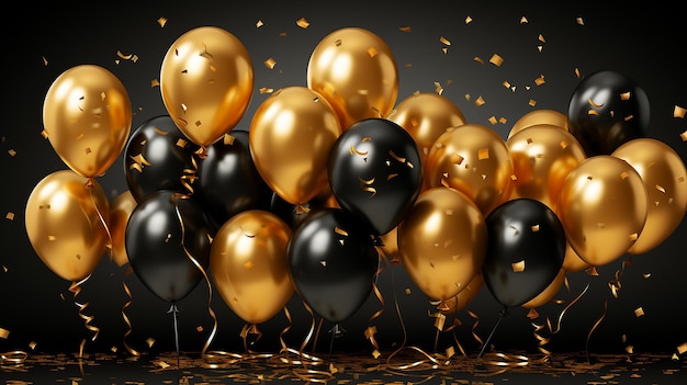 vector_golden_balloons_and_confetti_for_a_party