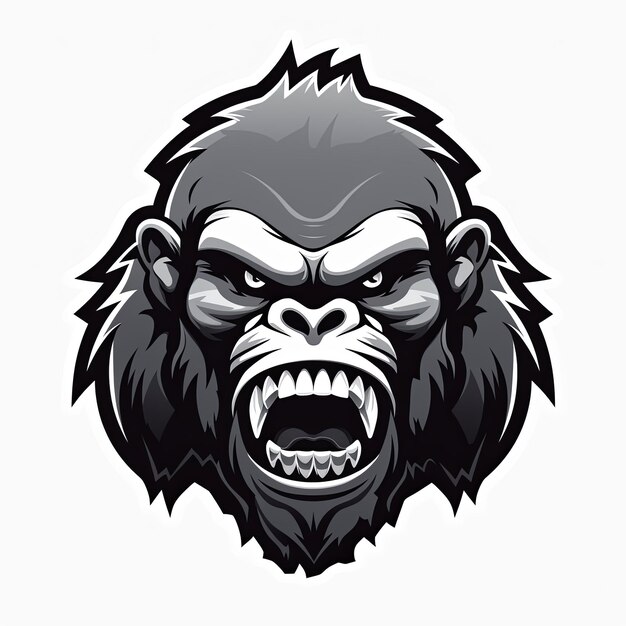 Photo vector of gorilla mascot logo design