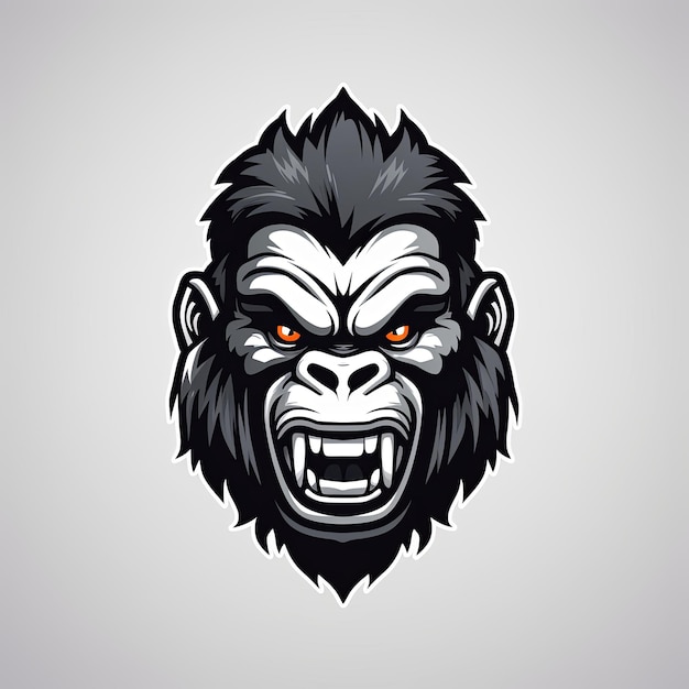 Vector of gorilla mascot logo design
