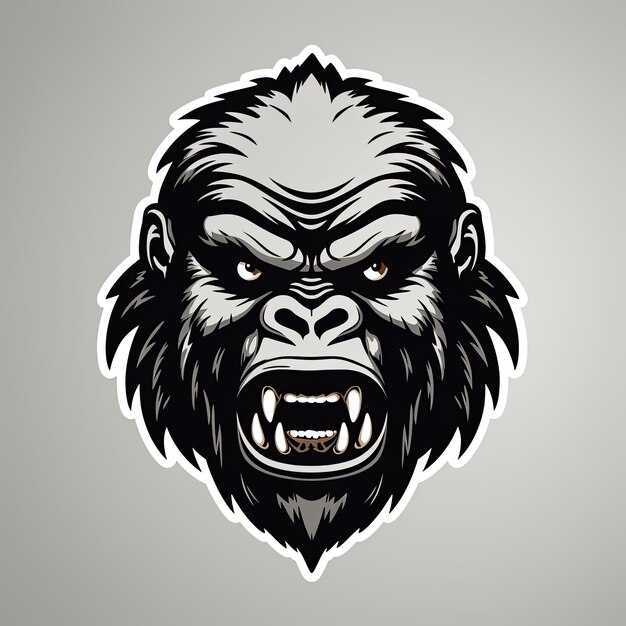 Vector of gorilla mascot logo design