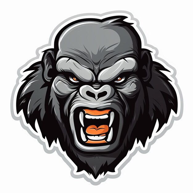 Vector of gorilla mascot logo design