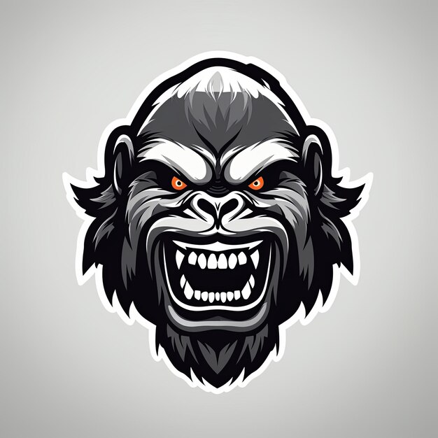 Photo vector of gorilla mascot logo design