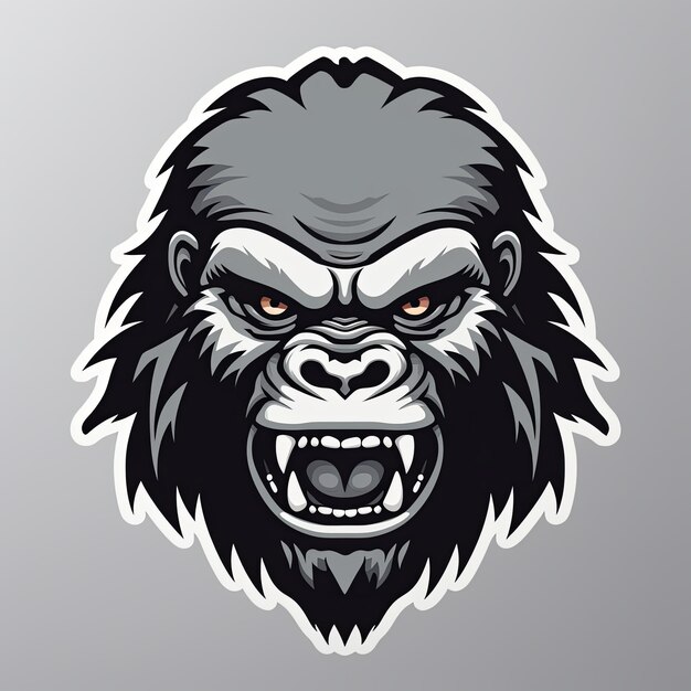 Vector of gorilla mascot logo design