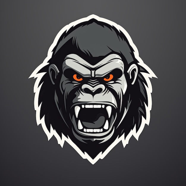 Vector of gorilla mascot logo design