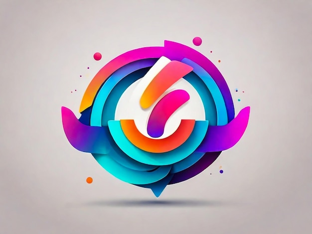 Photo vector gradient abstract company logotype