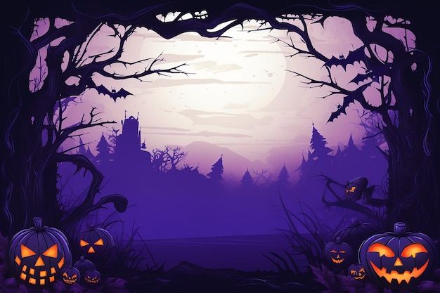 vector gradient halloween frame template