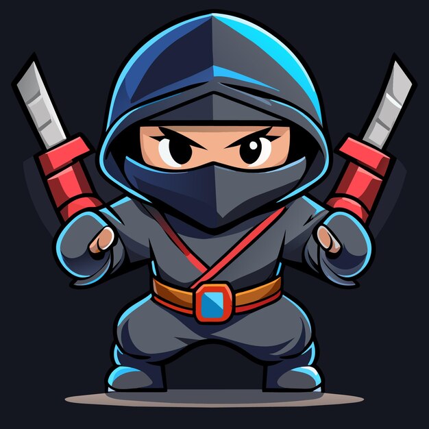 Photo vector graphic of a friendly ninja