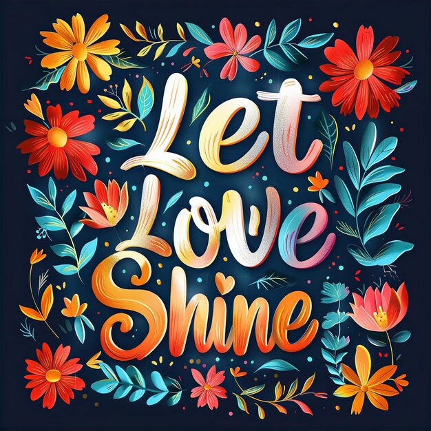 vector graphic let love shine