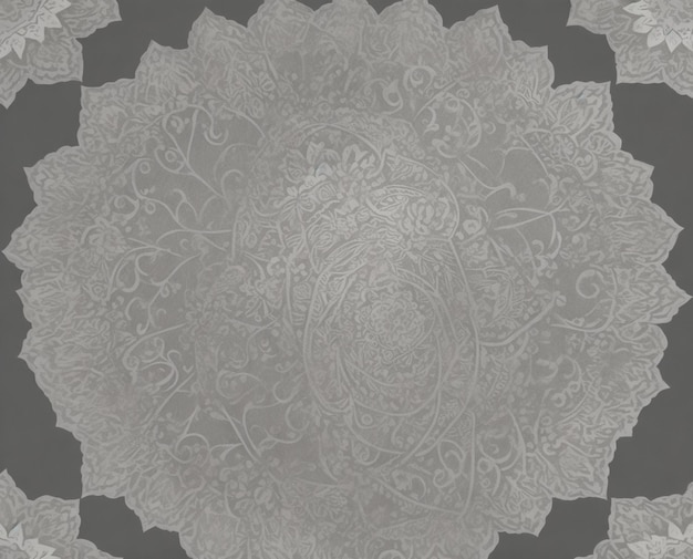 vector gray background with mandala decoration