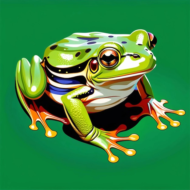 Photo vector green frog animal