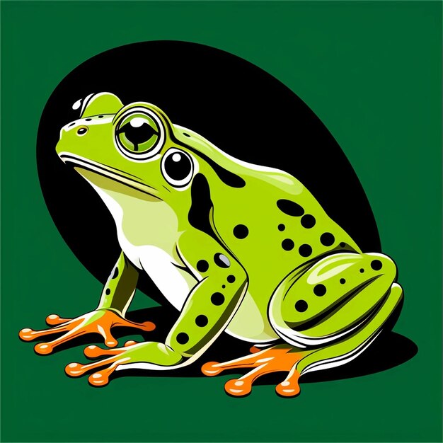 Photo vector green frog animal