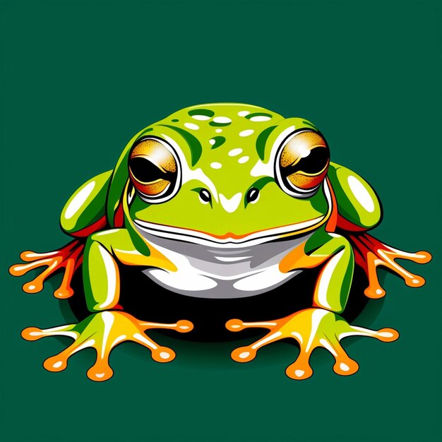 Photo vector green frog animal