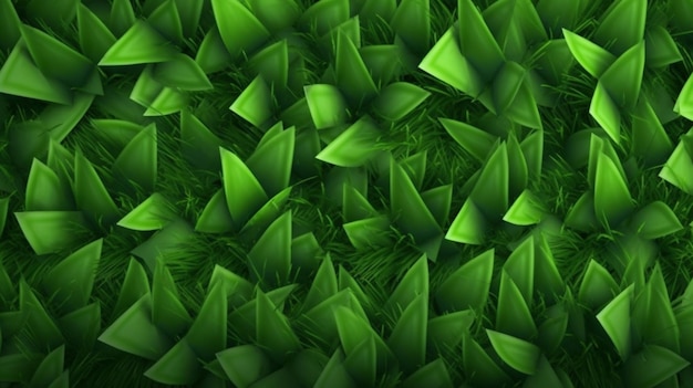 Vector green grass square illustrationGenerative AI