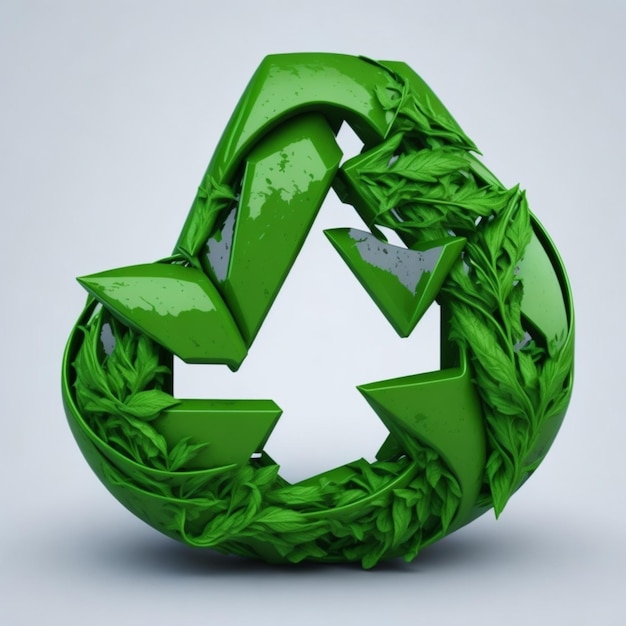 vector green recycling icon