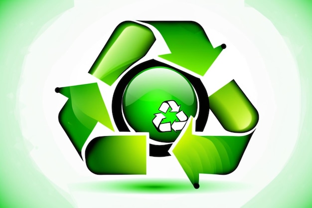 vector green recycling icon