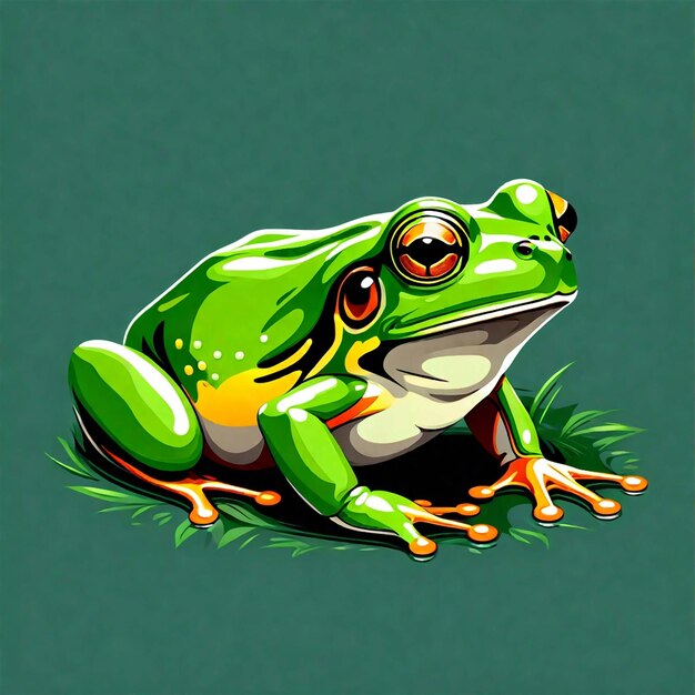 Foto vector groene kikker dier