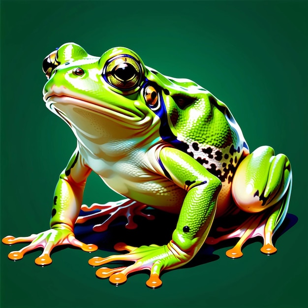 Foto vector groene kikker dier