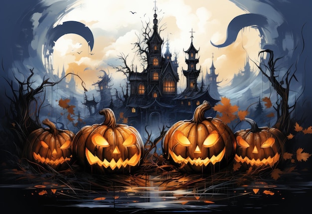 Vector_halloween_watercolor_paint_art_ilustration