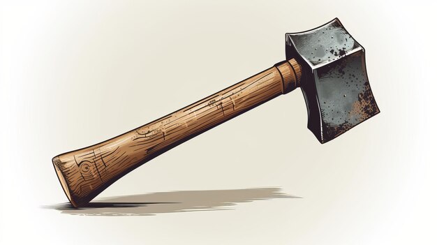 Vector Hammer Illustration For Modern Wall Art