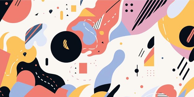 vector hand drawn abstract shape collection