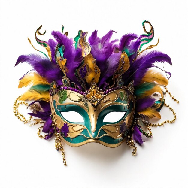 Maschera di carnevale disegnata a mano per il carnevale del brasile, il mardi gras della spagna o il carnevale di venezia