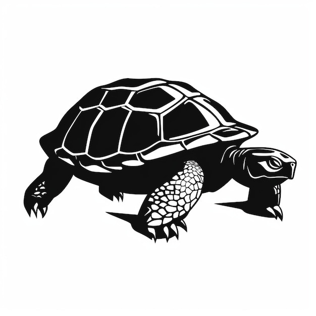 Photo vector hand drawn turtle outline illustrationvector hand drawn turtle outline illustration