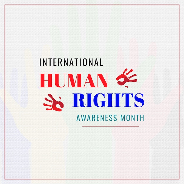Foto vector handgetekende achtergrond van de internationale dag van de mensenrechten
