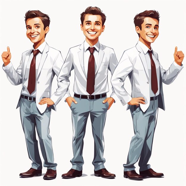 vector happy businessman