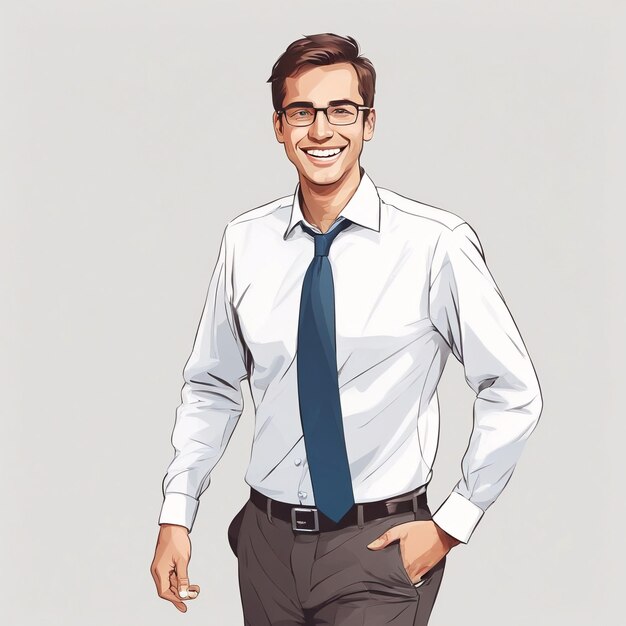 vector happy businessman