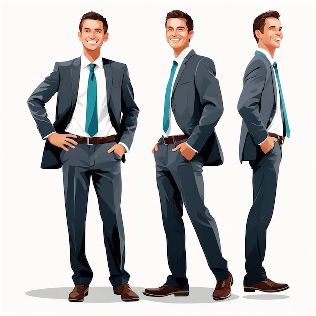 vector happy businessman