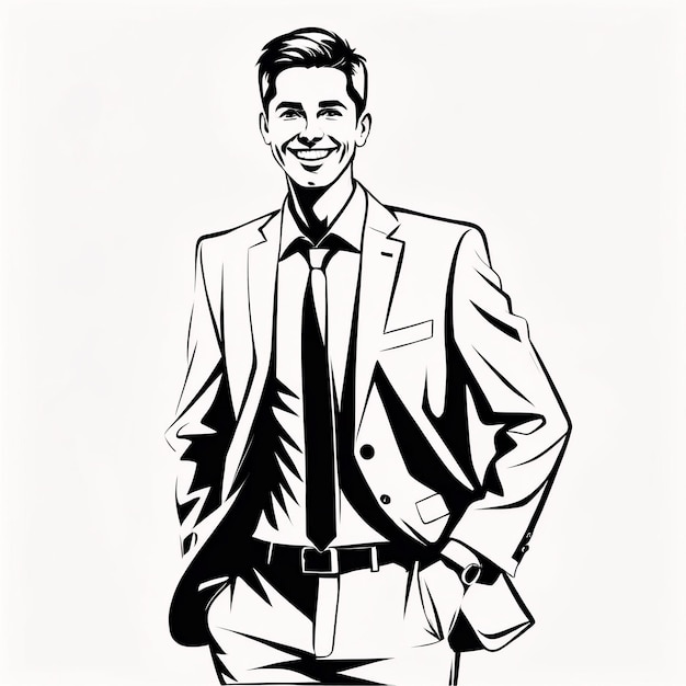 vector happy businessman