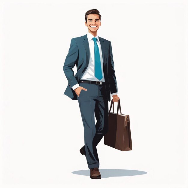 vector happy businessman