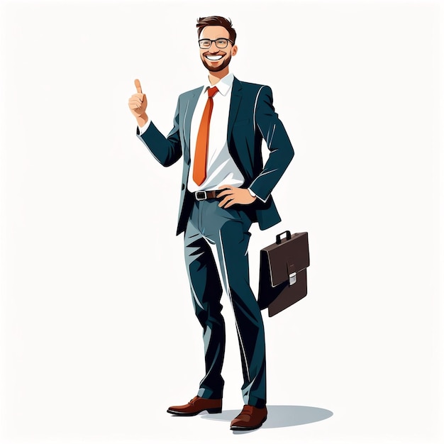 vector happy businessman