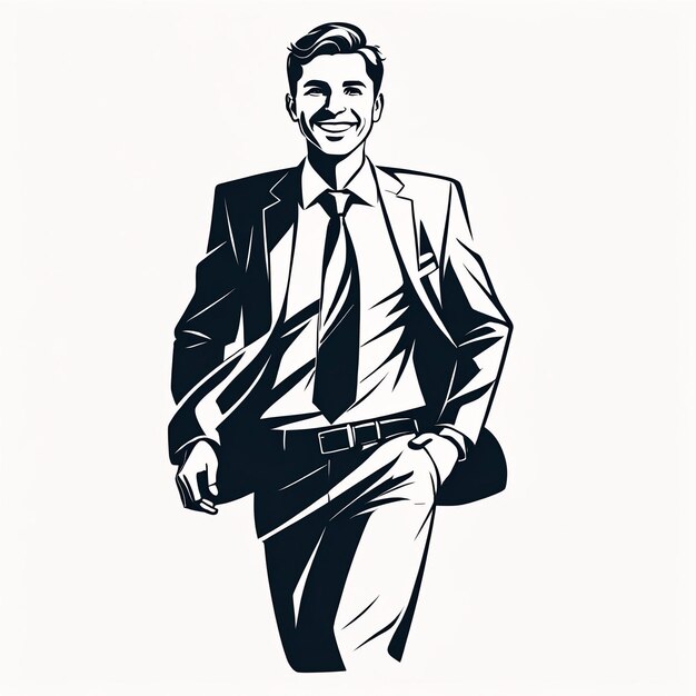 vector happy businessman